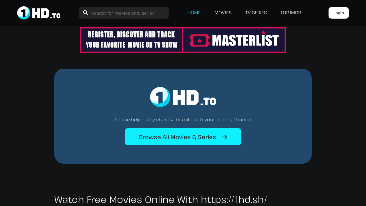 Screenshot of 1hd.sh