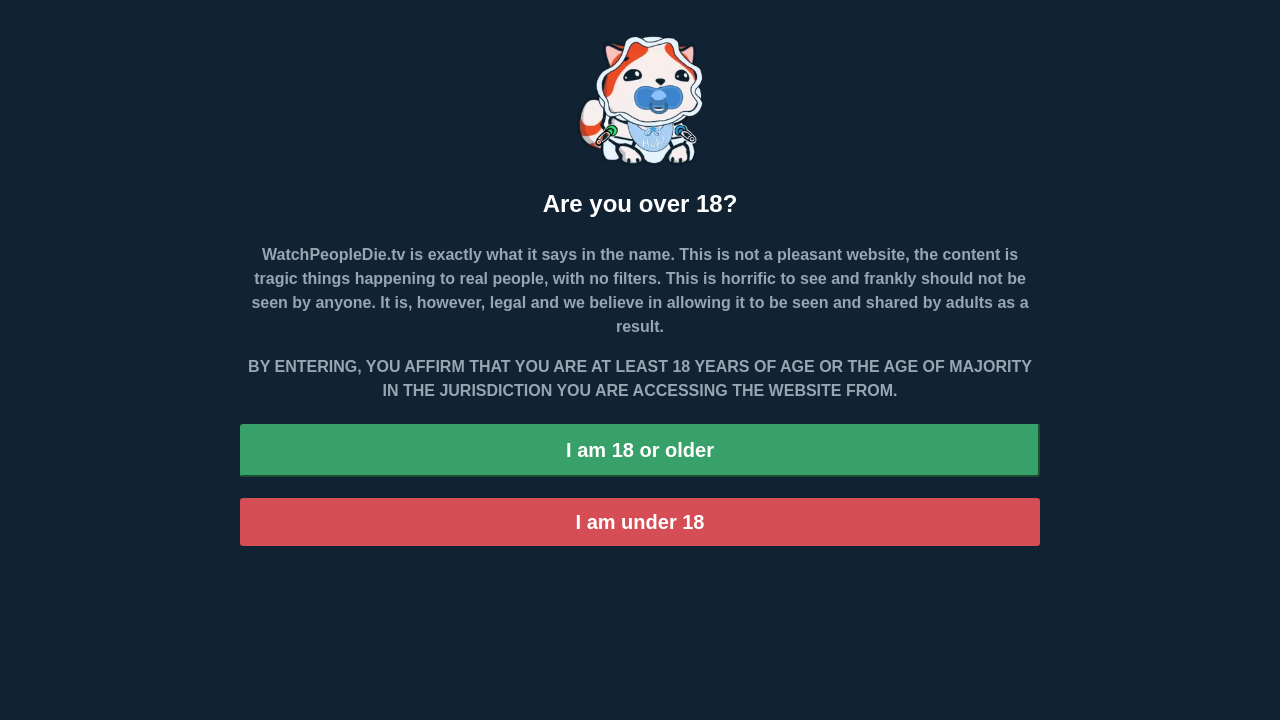 Screenshot of watchpeopledie.tv