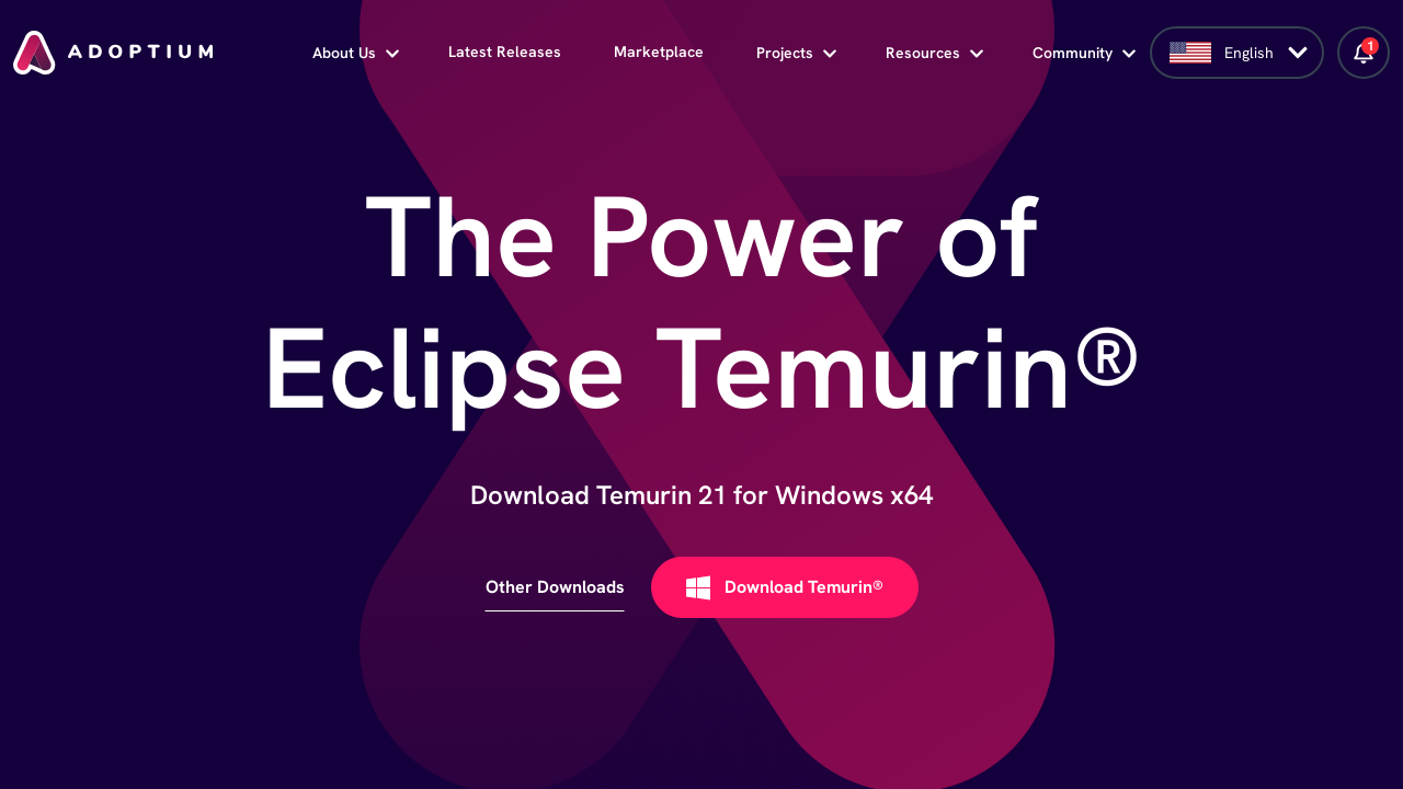 Screenshot of adoptium.net