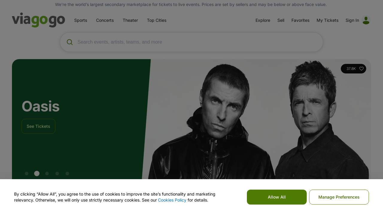 Screenshot of www.viagogo.co.uk