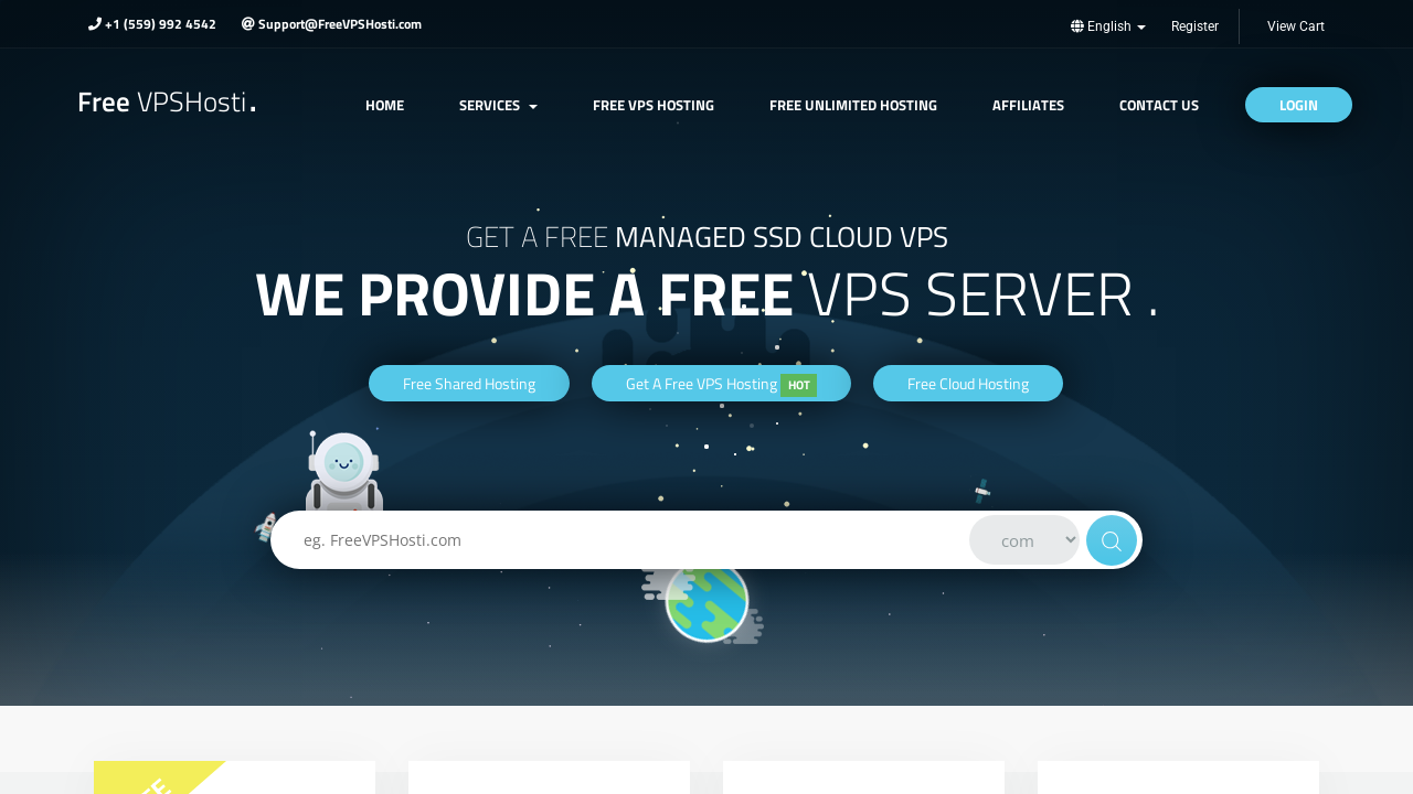 Screenshot of freevpshosti.com