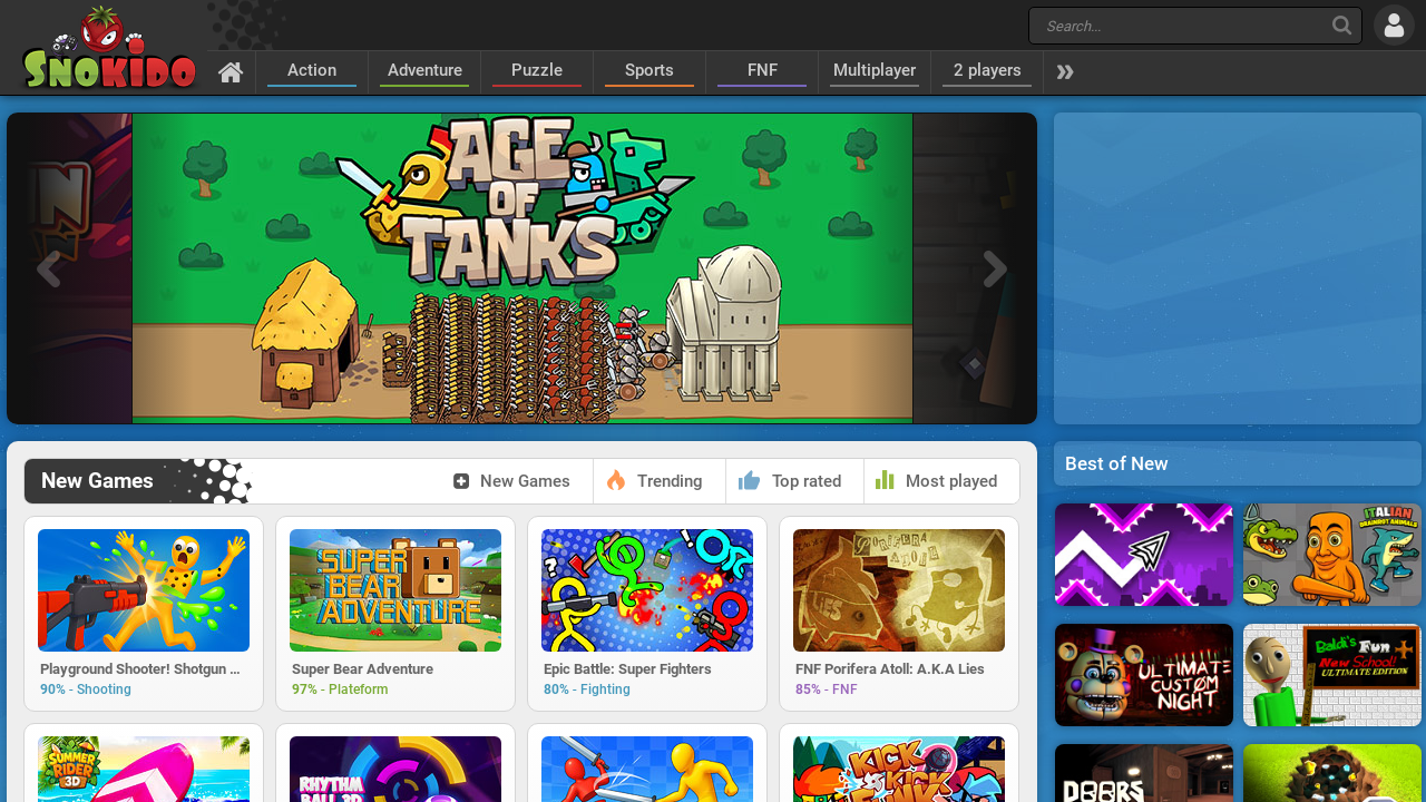 Screenshot of snokido.com