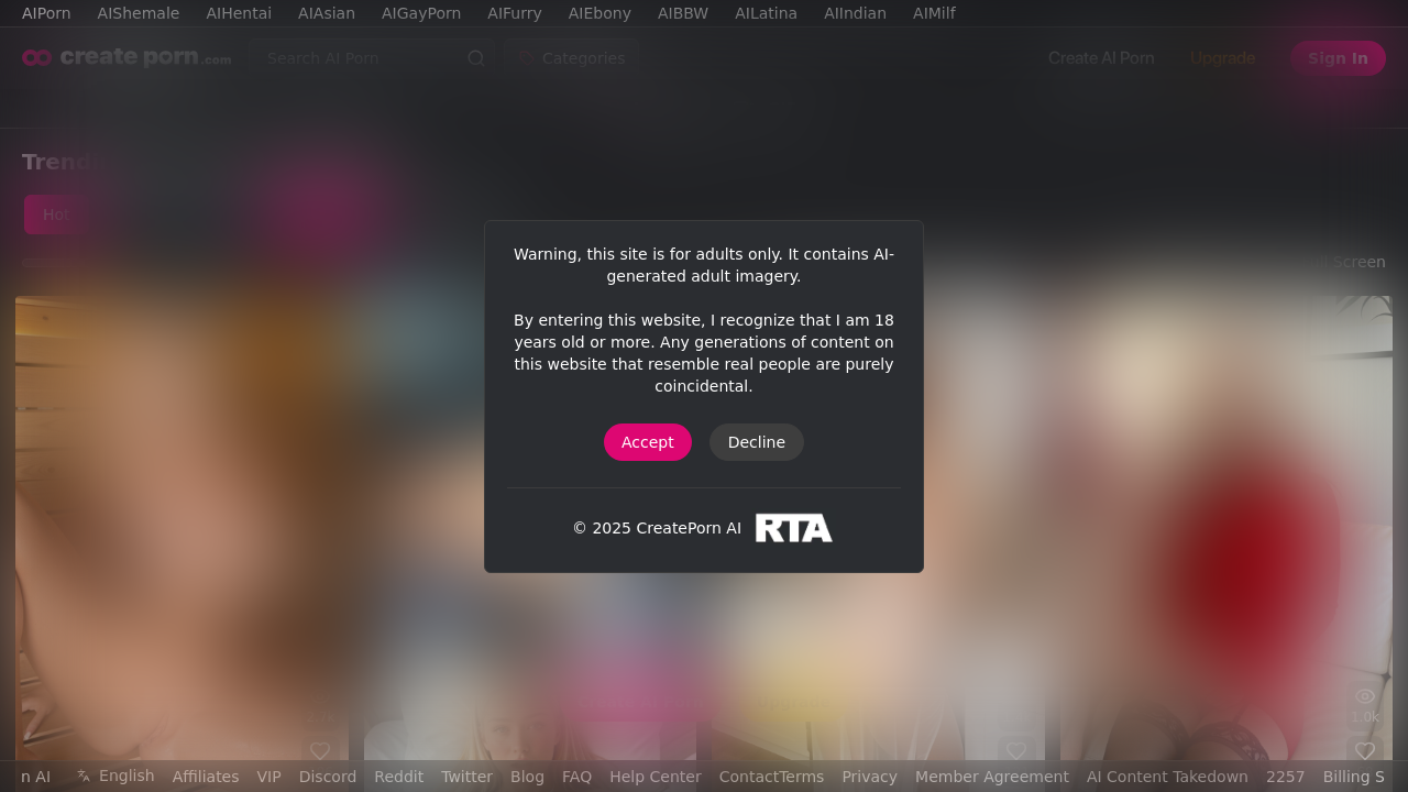 Screenshot of createporn.com