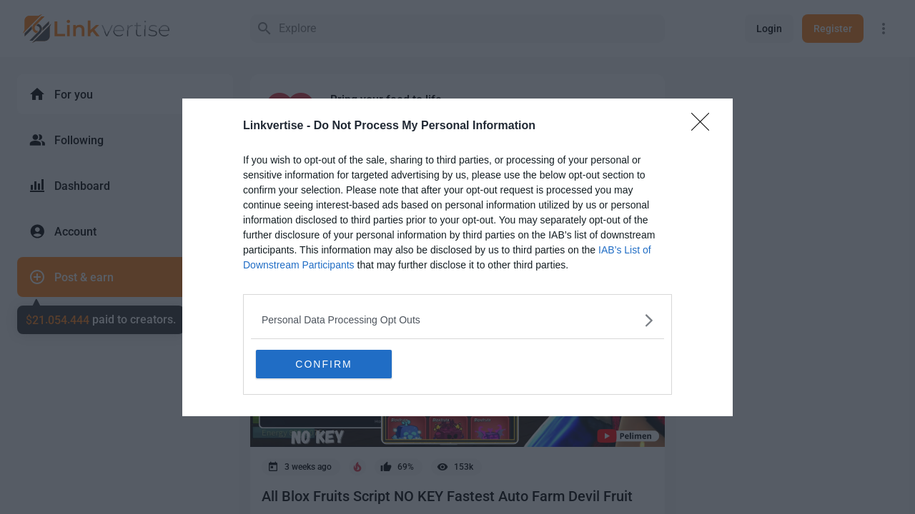 Screenshot of linkvertise.com