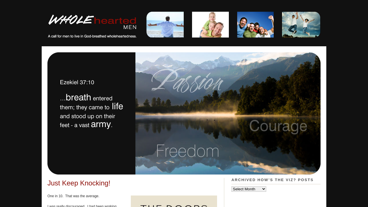 Screenshot of wholeheartedmen.com