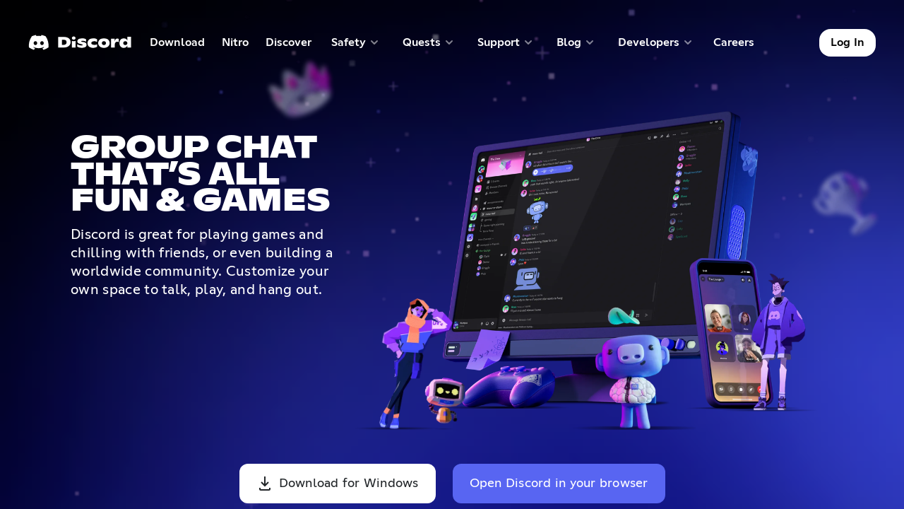 Screenshot of discord.com