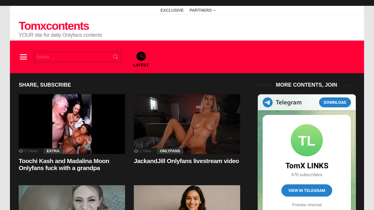 Screenshot of tomxcontents.com