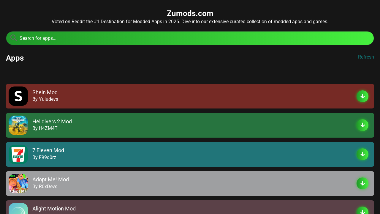 Screenshot of zumods.com