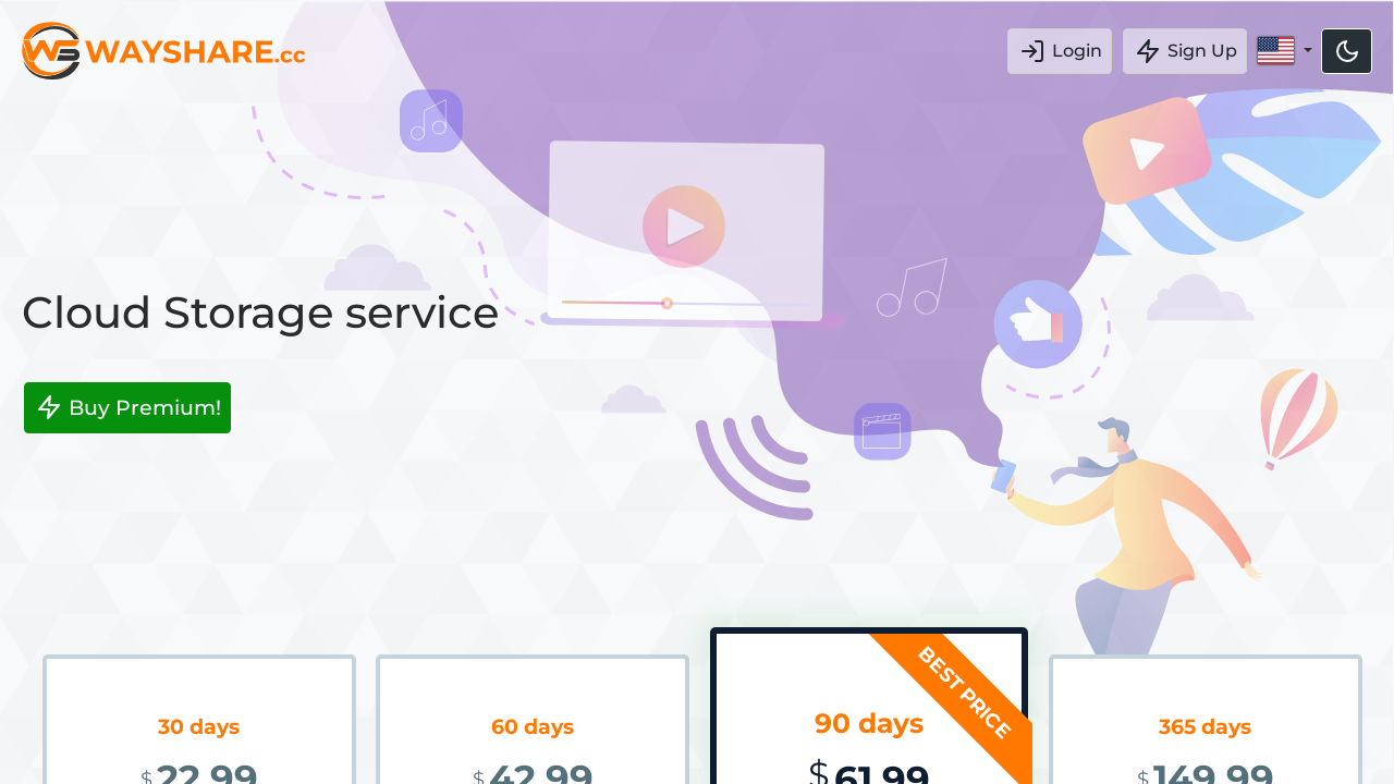 Screenshot of wayshare.cc