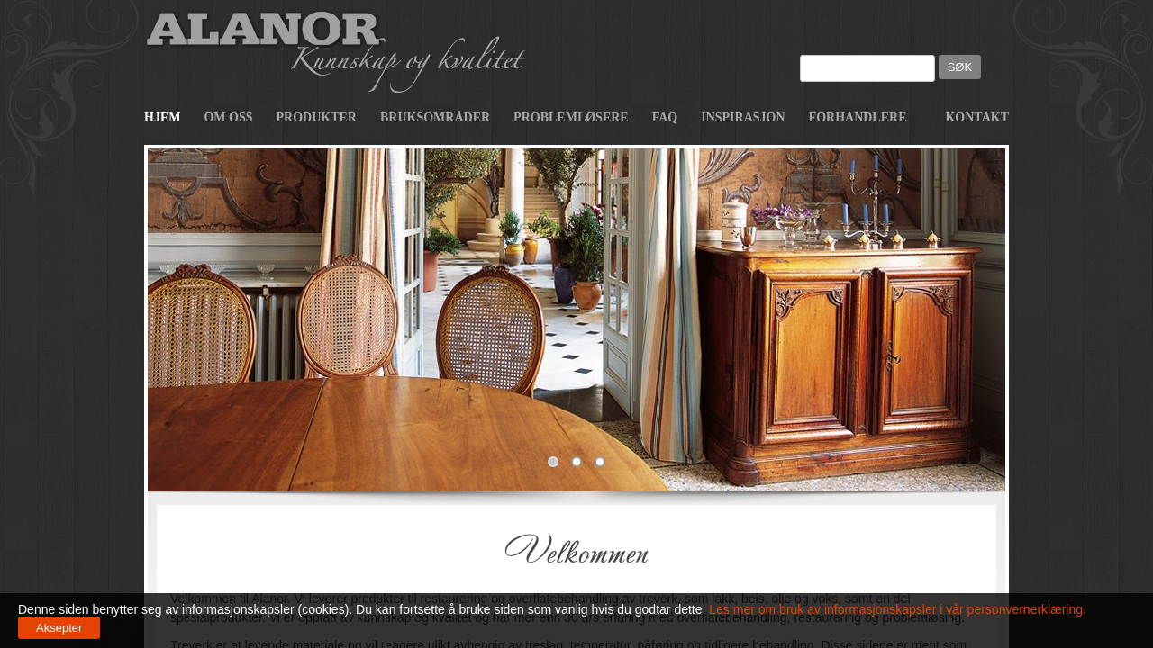 Screenshot of alanor.no