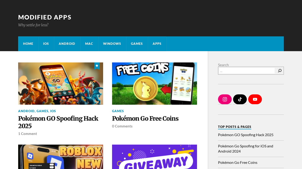 Screenshot of modifiedapps.com