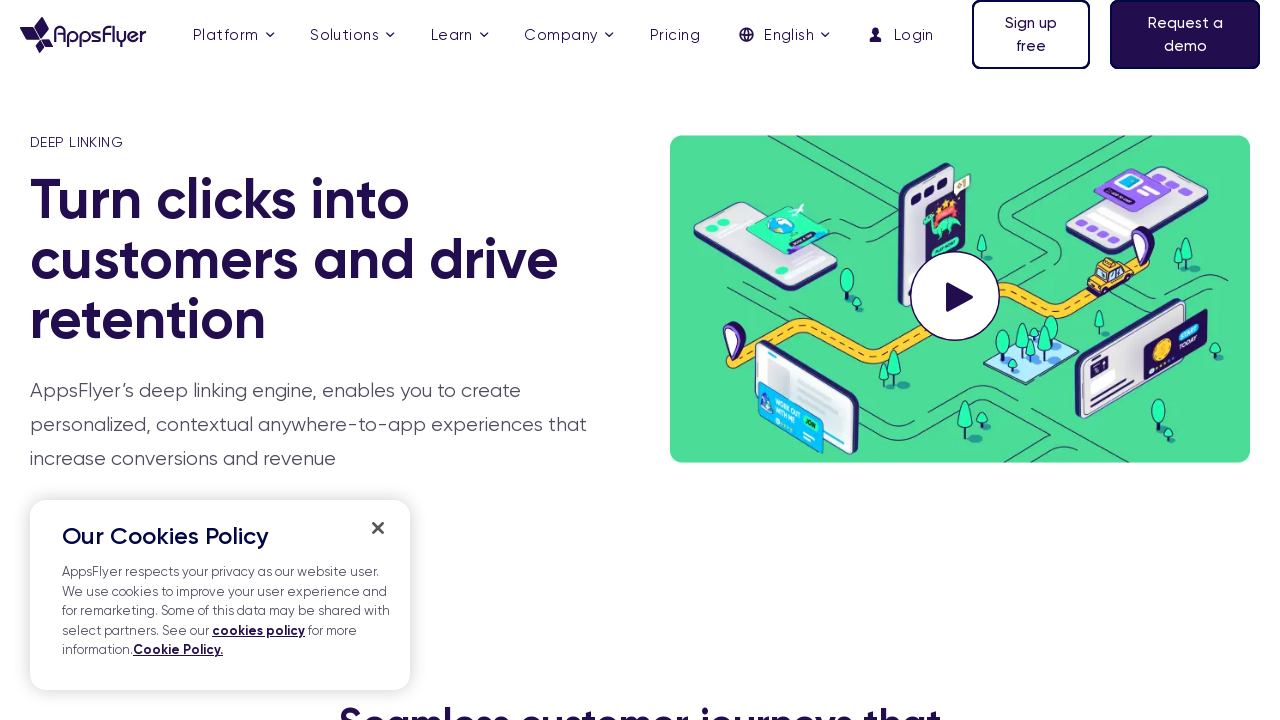 Screenshot of onelink.me