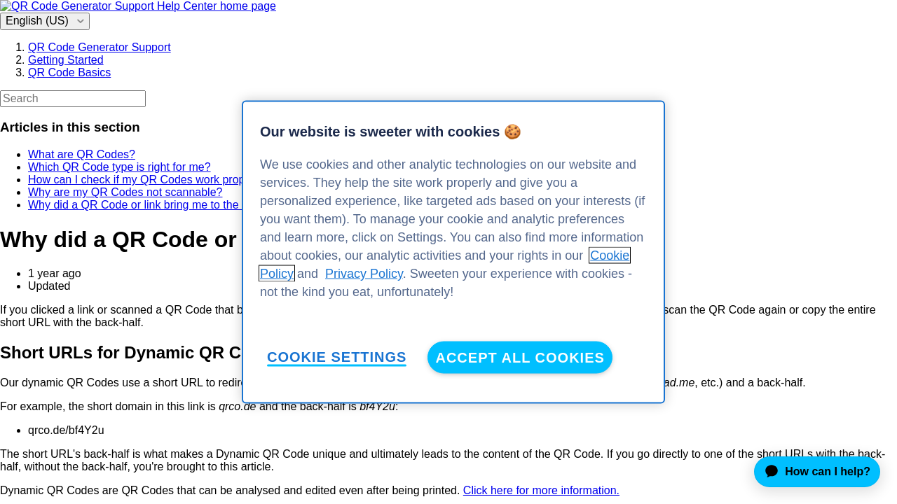 Screenshot of qrco.de
