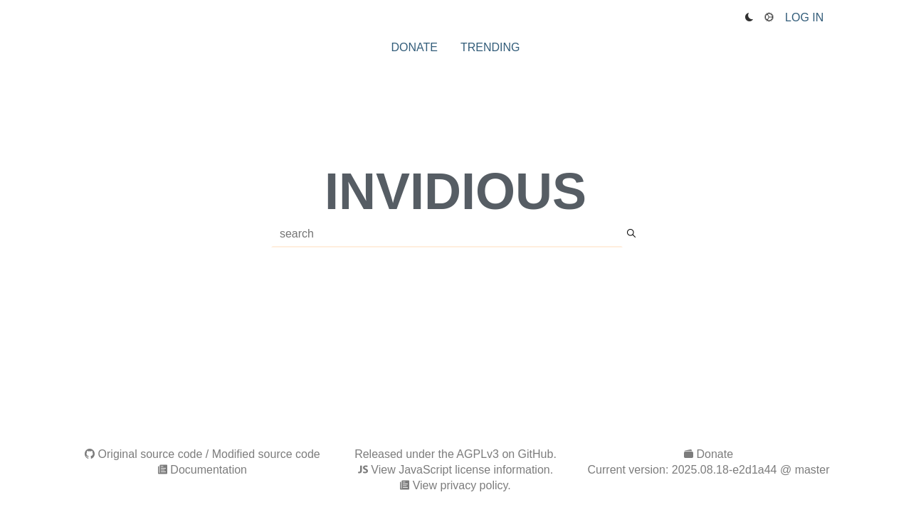 Screenshot of yewtu.be