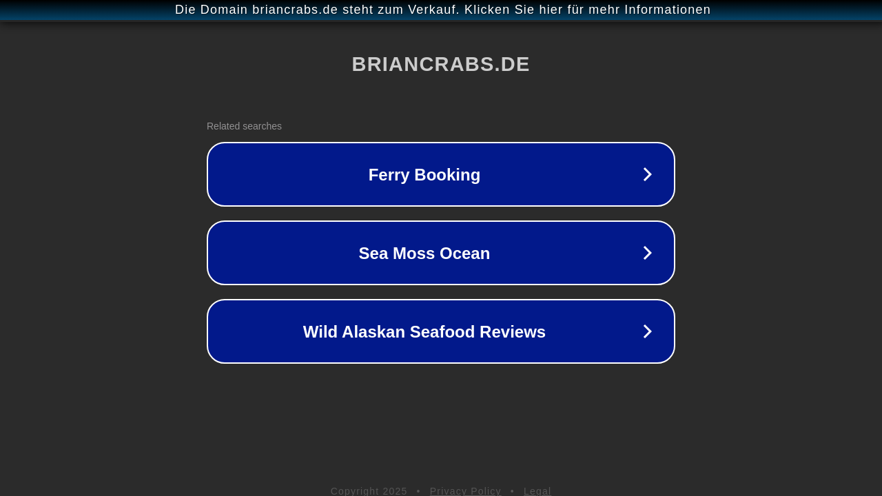 Screenshot of briancrabs.de