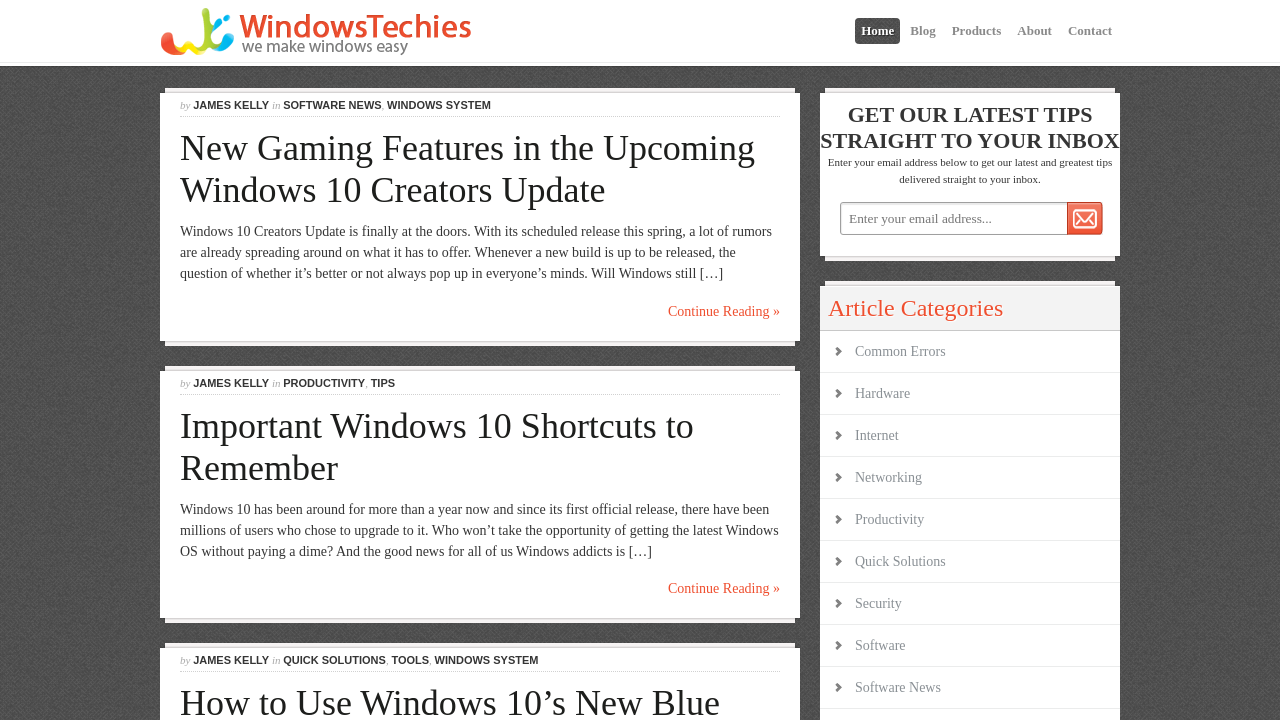 Screenshot of windowstechies.com