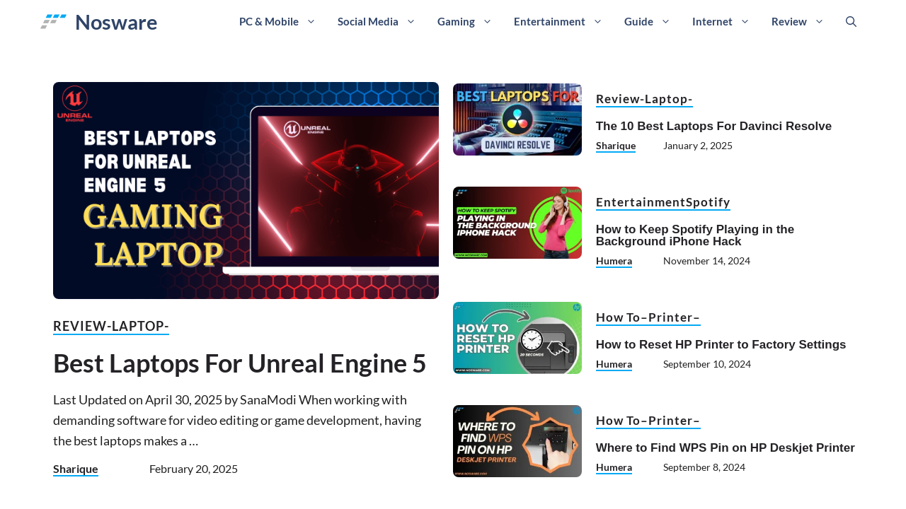 Screenshot of nosware.com