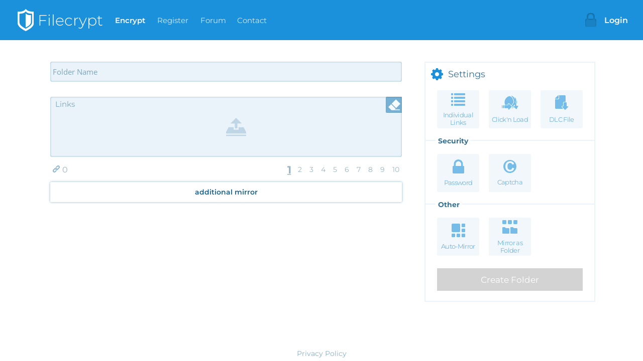 Screenshot of filecrypt.cc