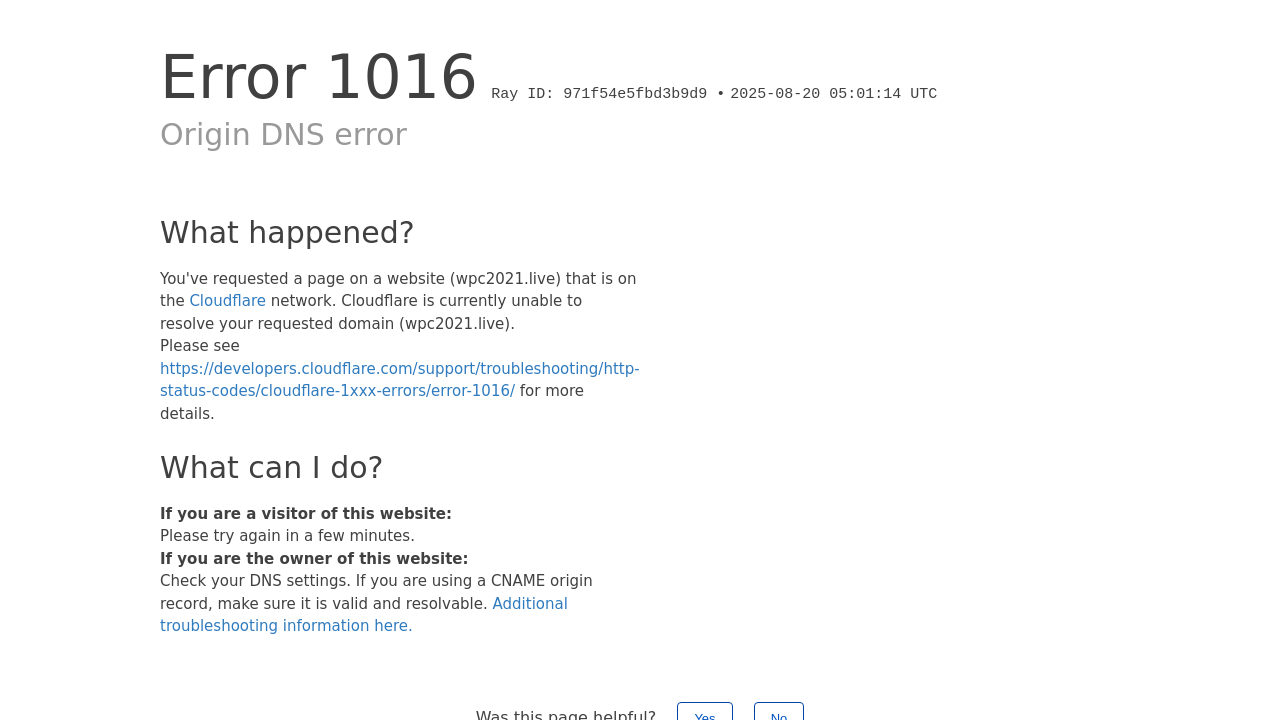 Screenshot of wpc2021.live