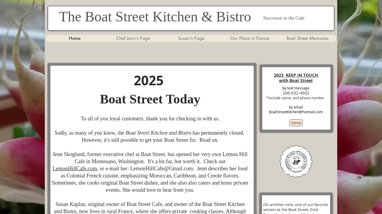Screenshot of boatstreetkitchen.com