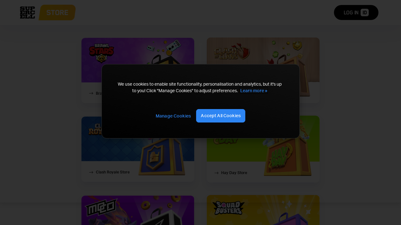 Screenshot of store.supercell.com