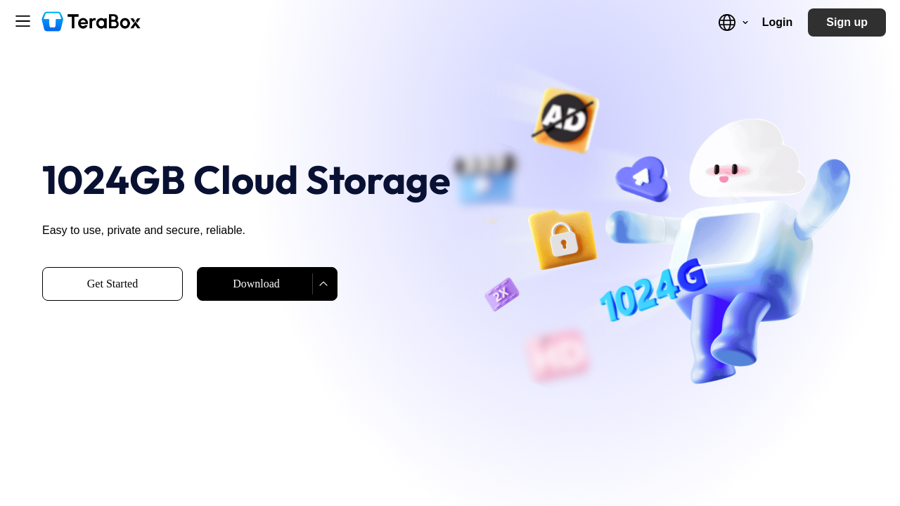 Screenshot of www.1024tera.com