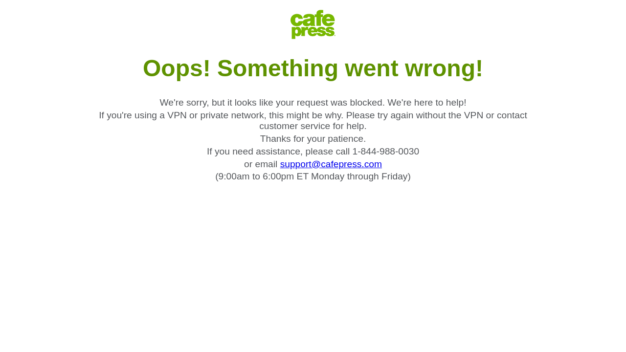 Screenshot of cafepress.com.au