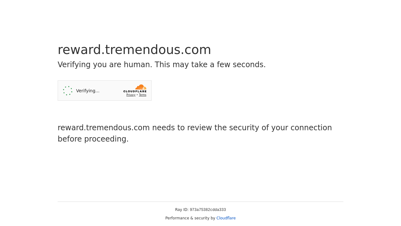 Screenshot of reward.tremendous.com