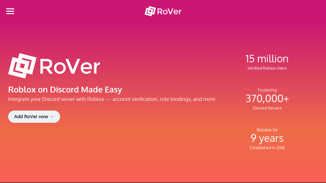 Screenshot of rover.link