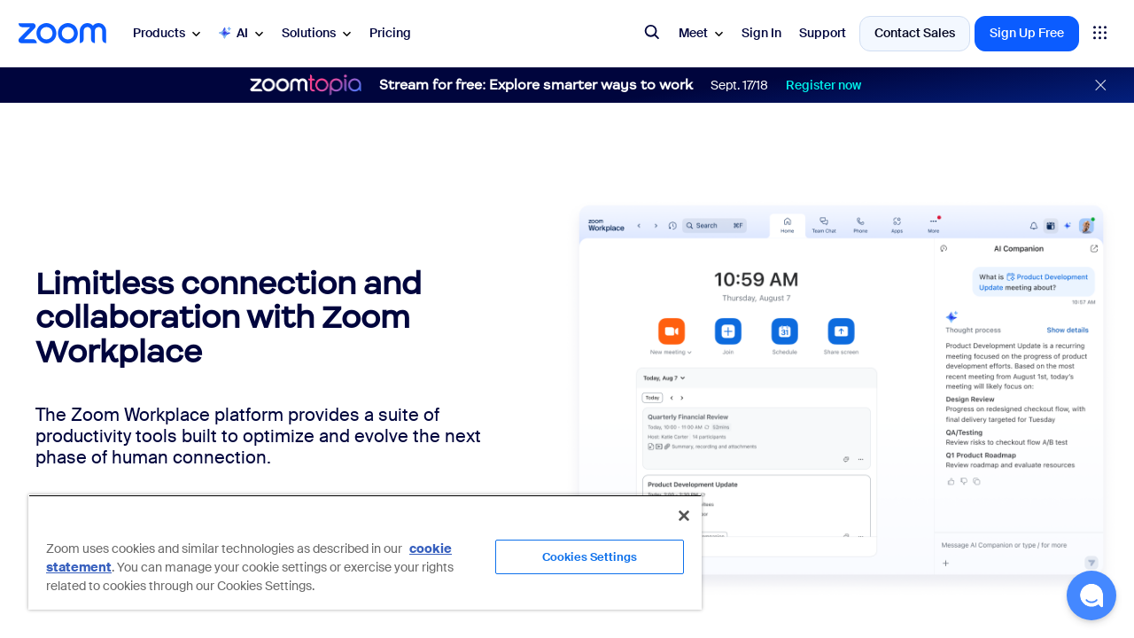 Screenshot of us06web.zoom.us