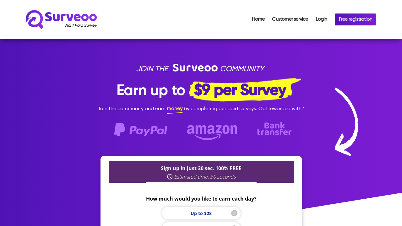 Screenshot of surveoo.com