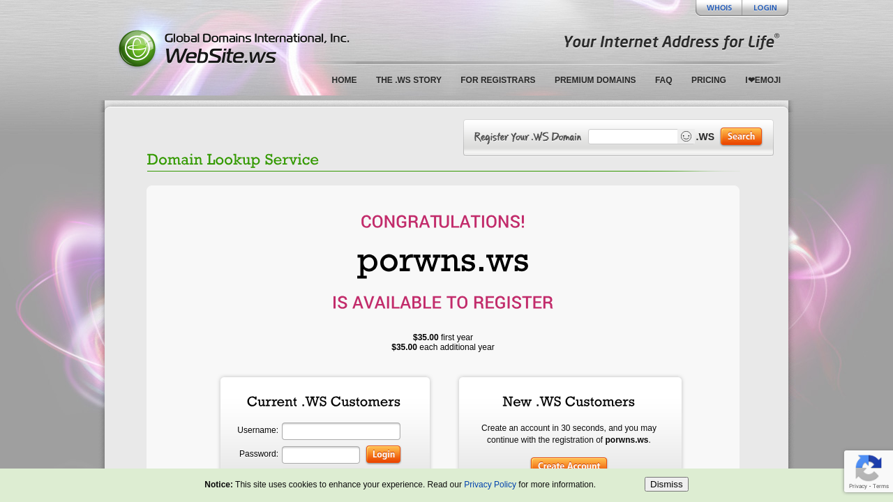 Screenshot of porwns.ws