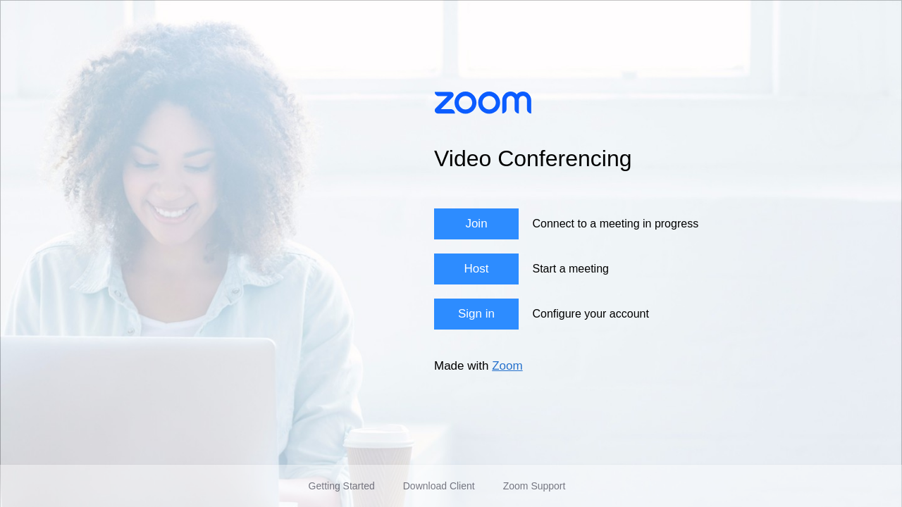 Screenshot of yandex.zoom.us