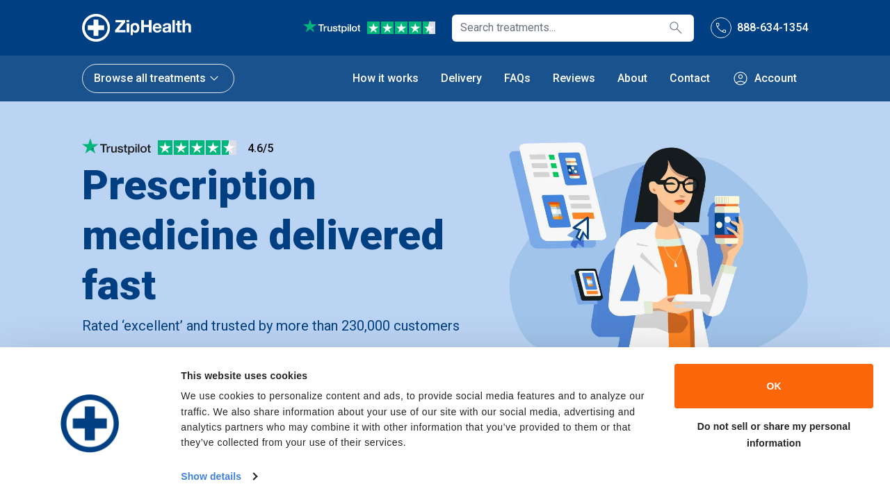 Screenshot of www.ziphealth.co