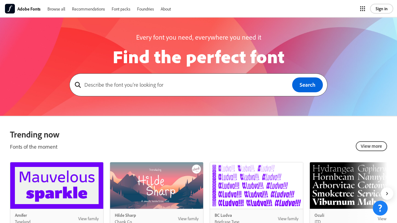 Screenshot of use.typekit.net