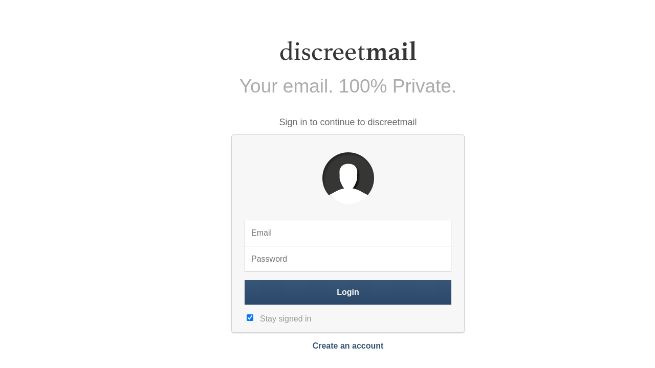 Screenshot of tracker.discreetmail.org
