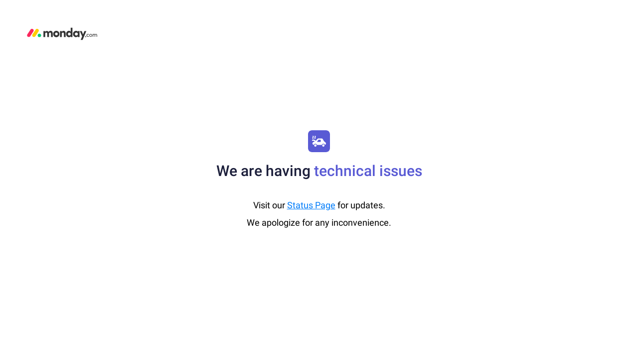Screenshot of trackingservice.monday.com