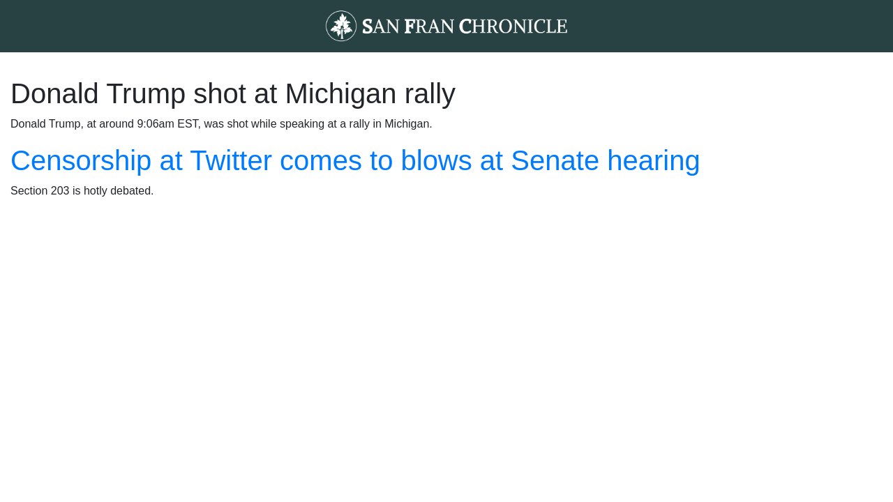 Screenshot of www.sanfranchronicle.com