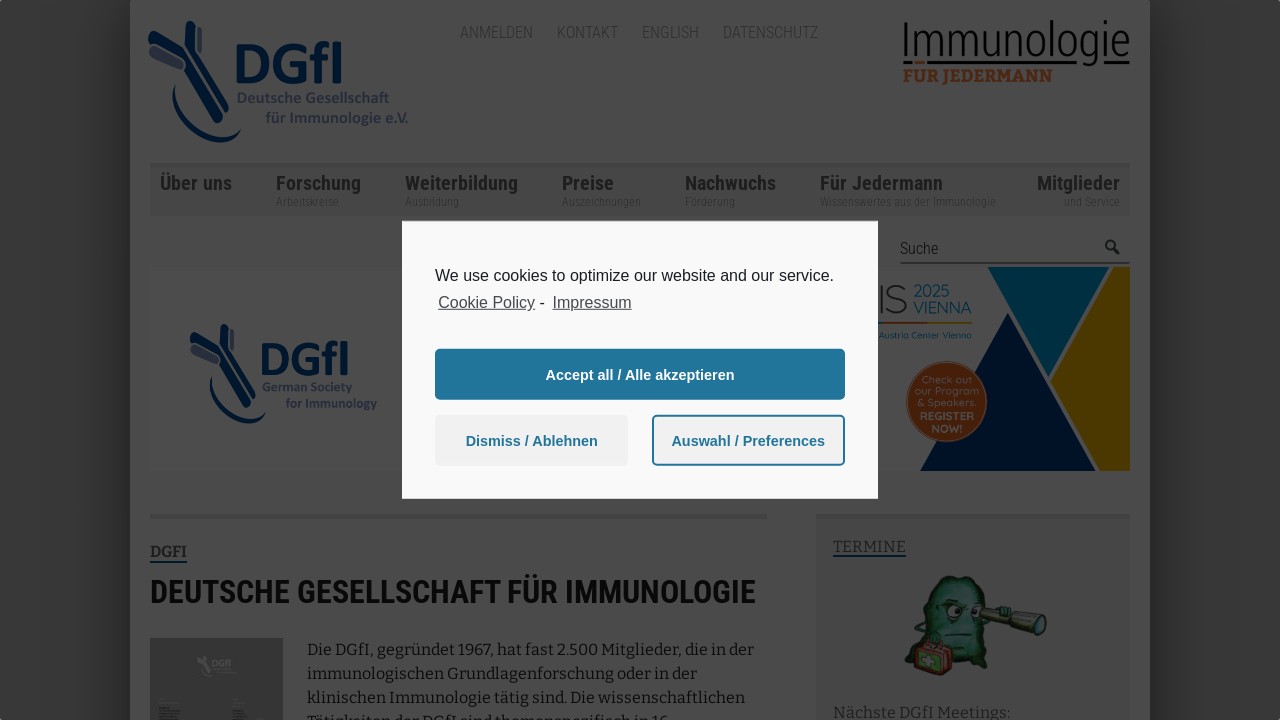 Screenshot of immunologie.de