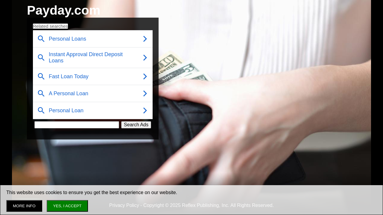 Screenshot of www.payday.com
