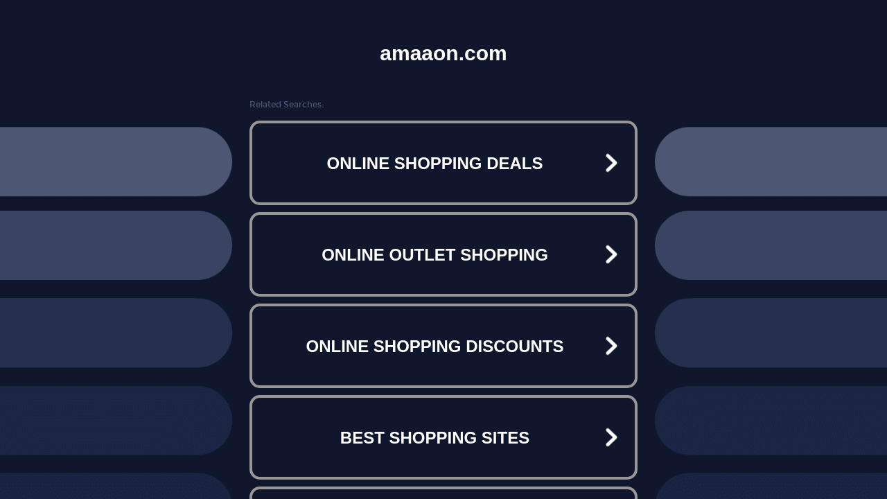 Screenshot of amaaon.com