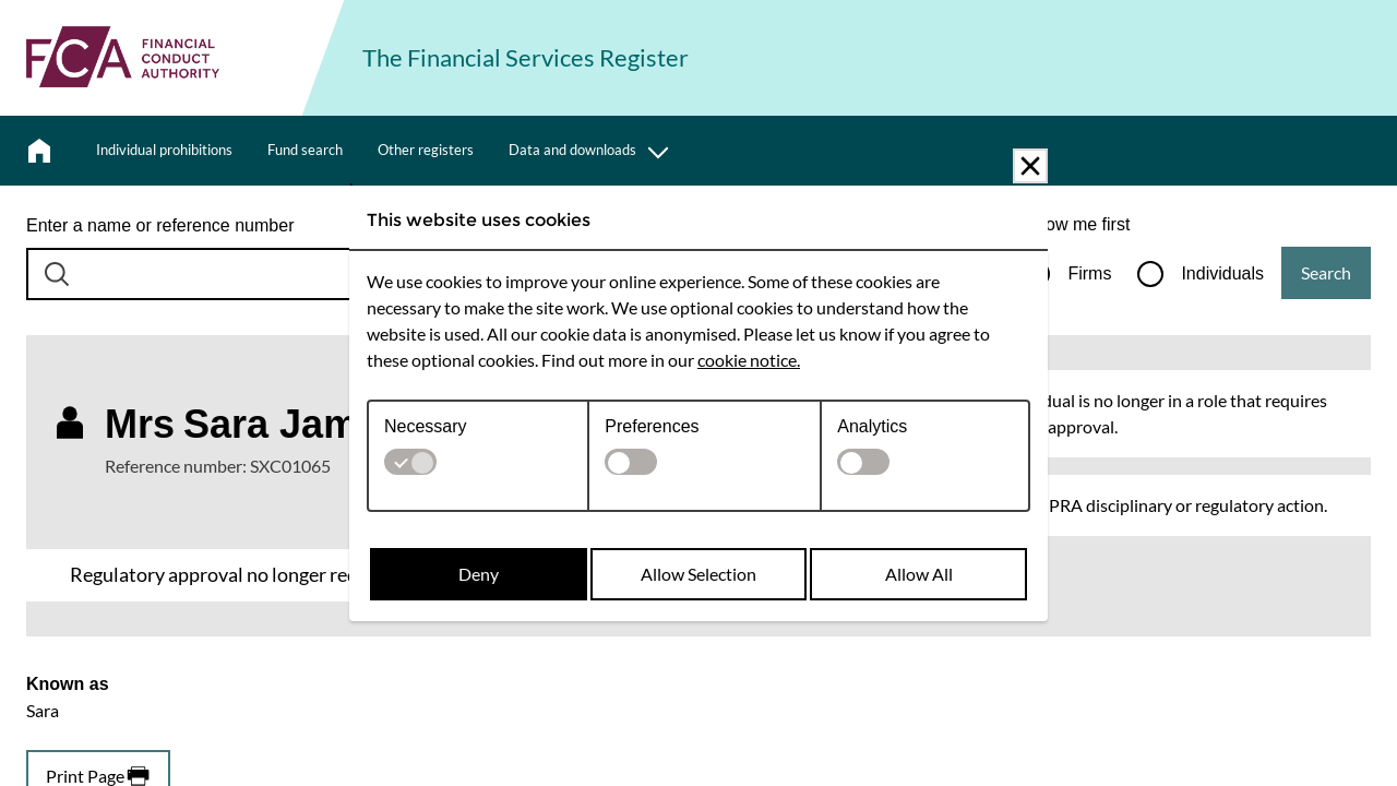 Screenshot of register.fca.org.uk