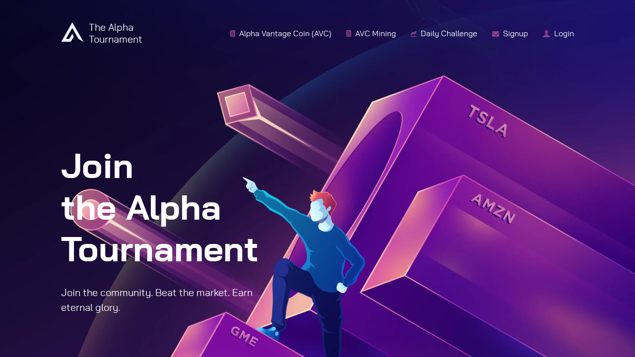 Screenshot of alphatournament.com