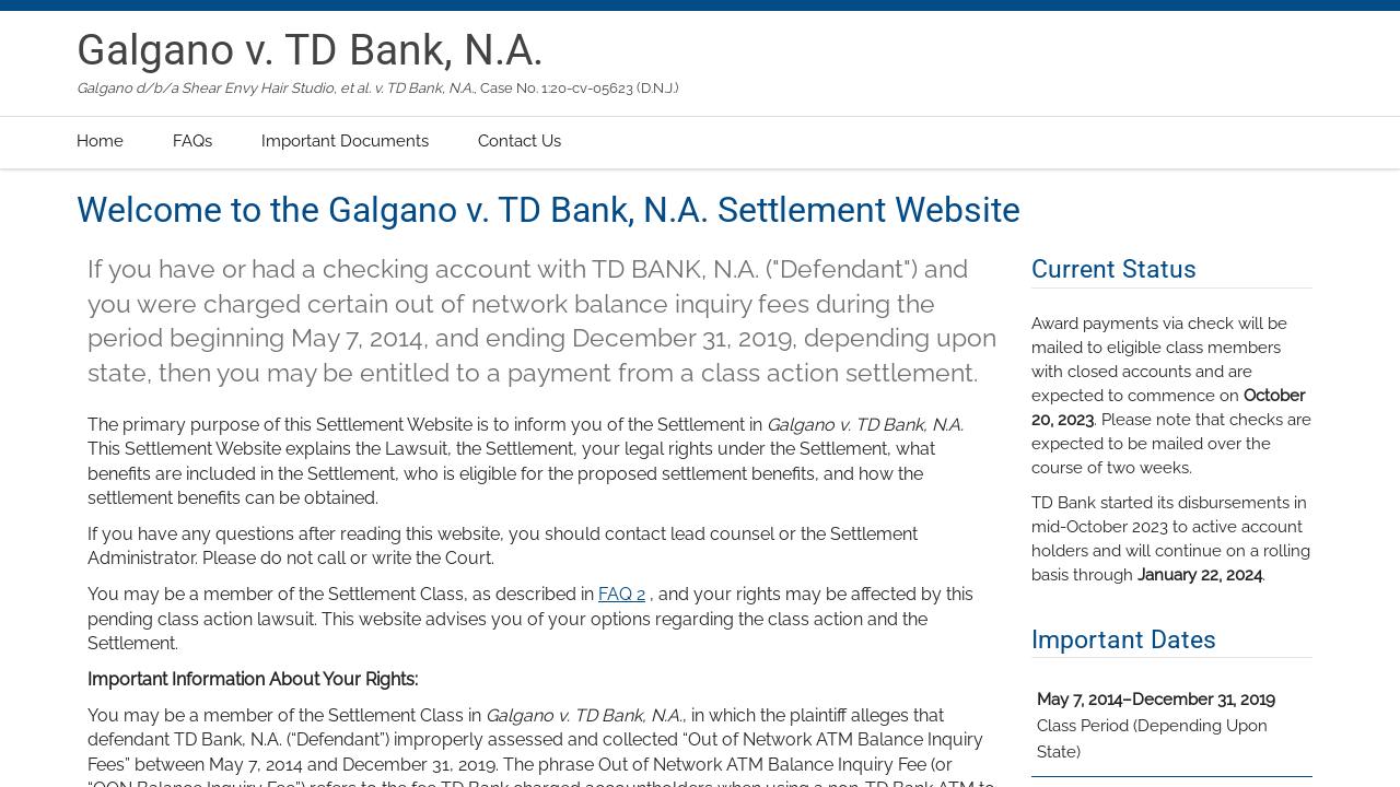 Screenshot of www.outofnetworkatmfeesettlement.com
