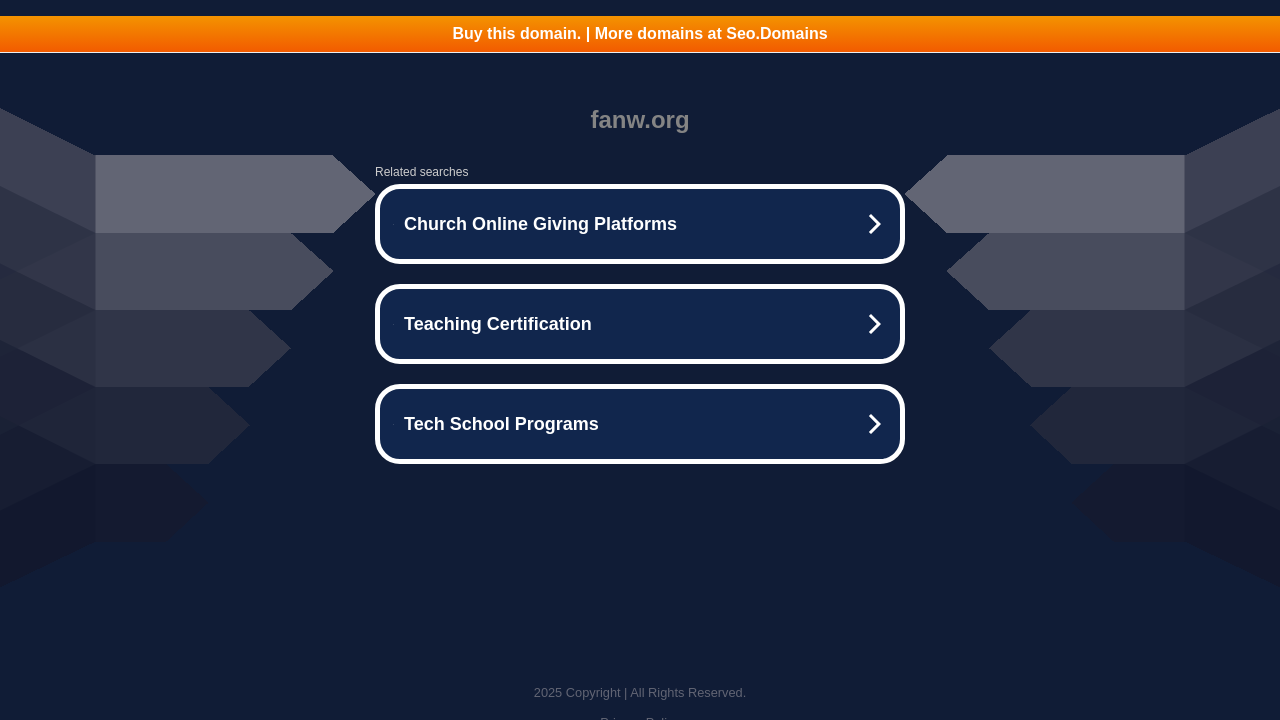 Screenshot of fanw.org