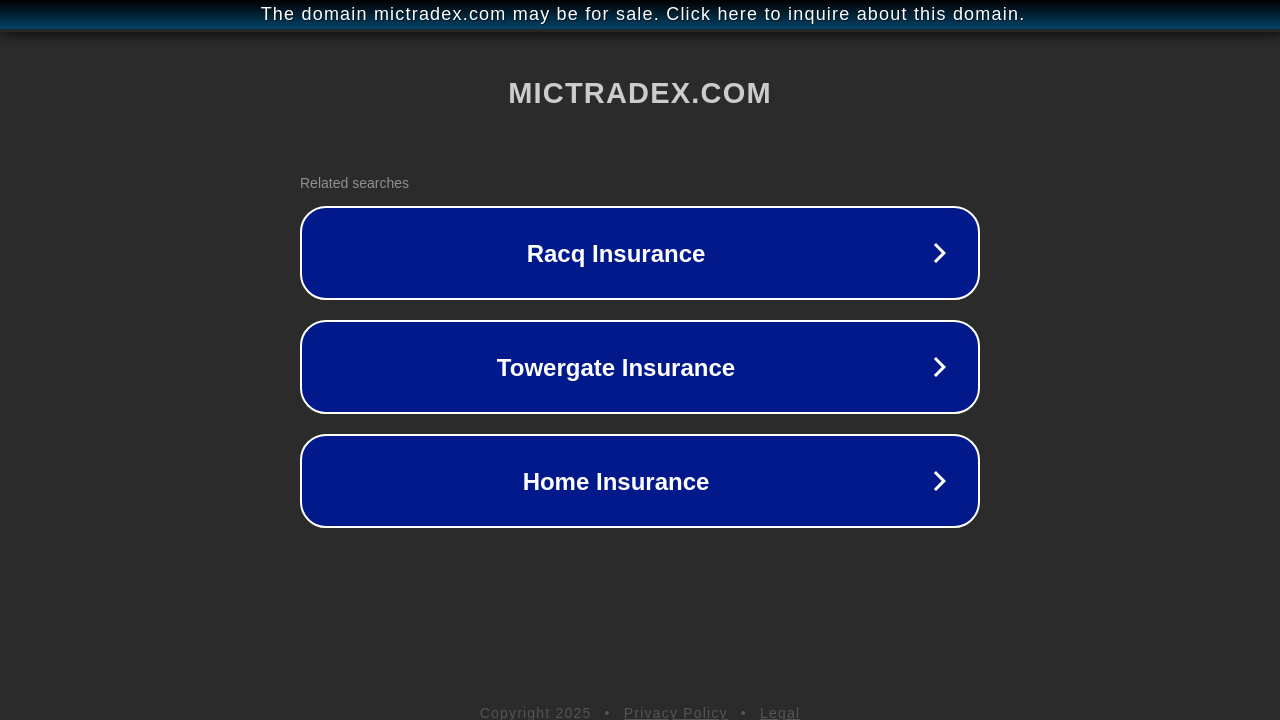 Screenshot of mictradex.com