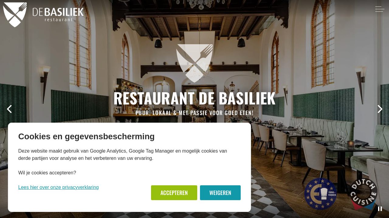 Screenshot of restaurantdebasiliek.nl
