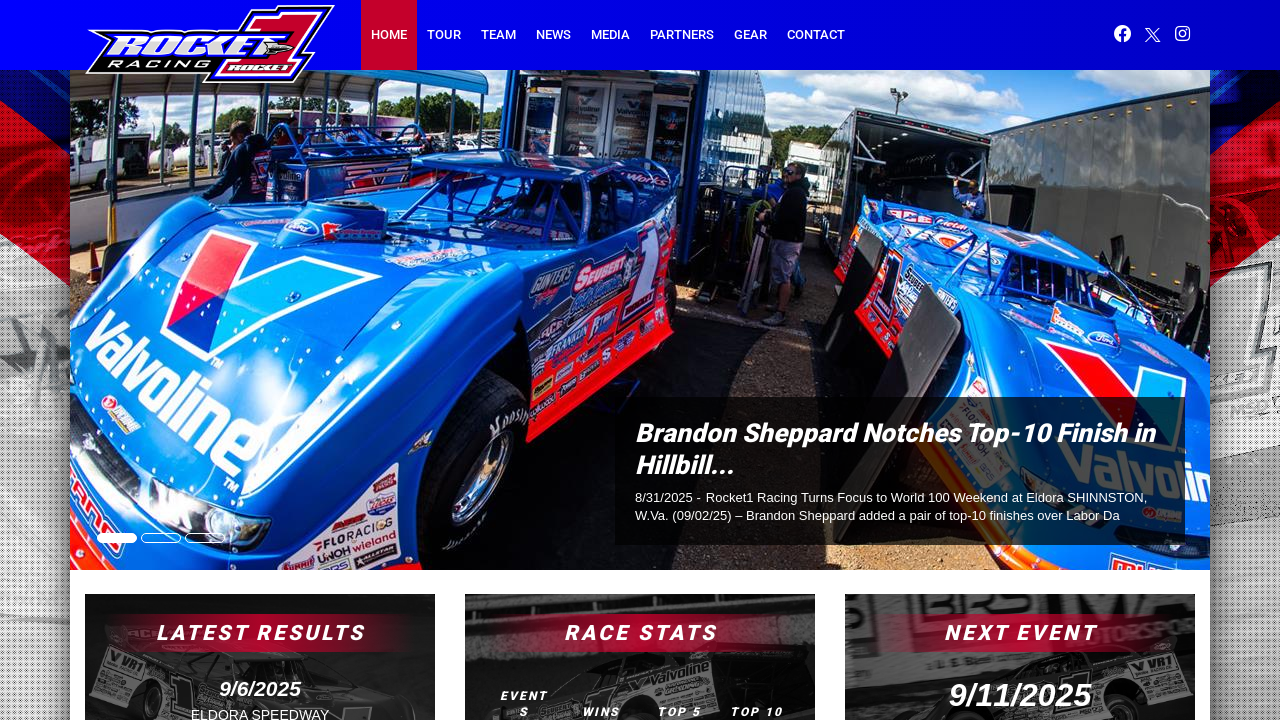 Screenshot of rocket1racing.com