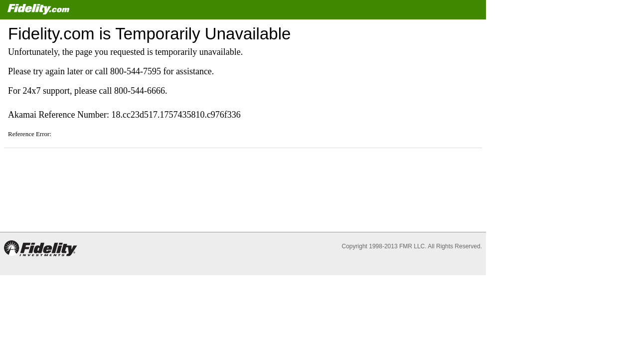 Screenshot of digital.fidelity.com