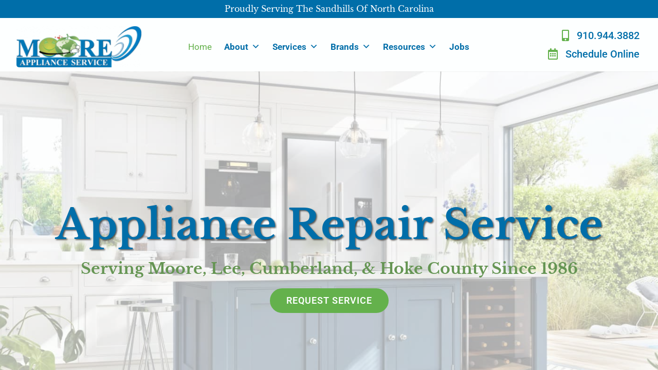 Screenshot of mooreapplianceservice.com